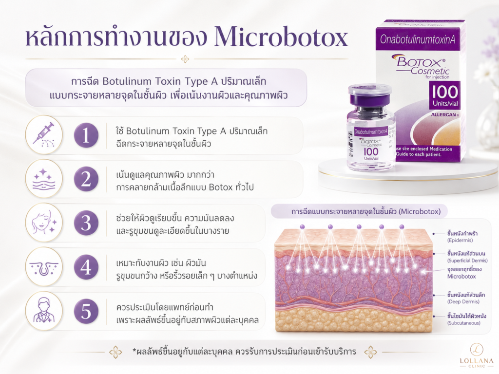 การประเมินสภาพผิวก่อนทำ Microbotox