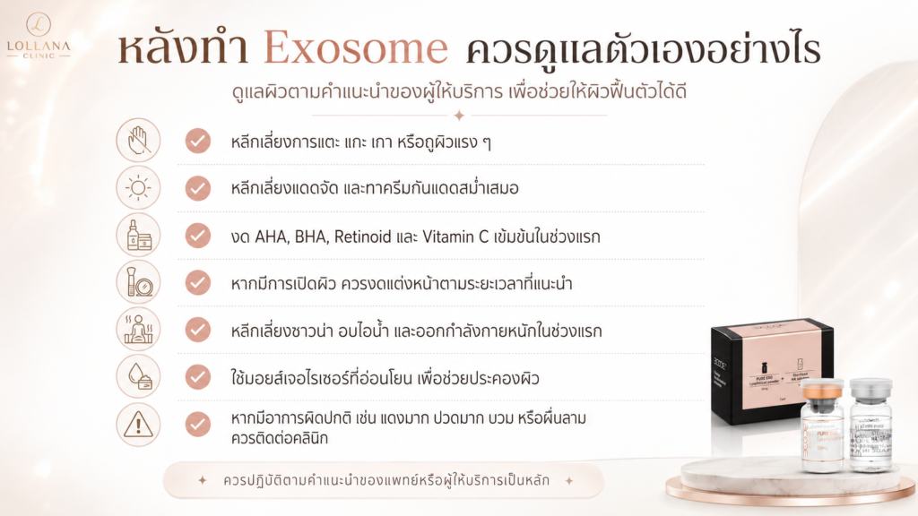โปรแกรมดูแลผิวโทรมและรูขุมขนด้วย Exosome